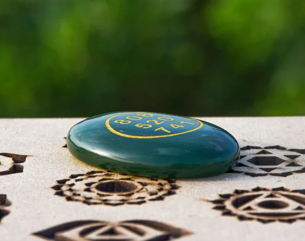 Natural Green Jade Zibu Symbol Stone - Image 2